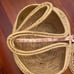 Basket with lid and handles handwoven 12 x14 x8