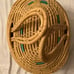 Basket with lid and handles handwoven 12 x14 x8