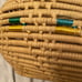 Basket with lid and handles handwoven 12 x14 x8