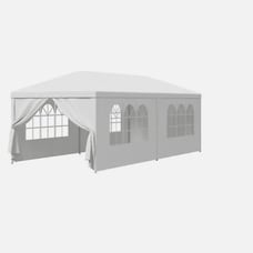 10'x20' Outdoor Wedding Party Tent Gazebo Canopy 6 Removable Window Walls White