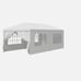 10'x20' Outdoor Wedding Party Tent Gazebo Canopy 6 Removable Window Walls White