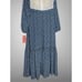 VTG NWT Mako Hawaii Womens Blue Floral Cottagecore Prairie Midi Dress Size 18P