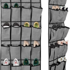 Over the Door Shoe Organizer, 24 Large Pockets