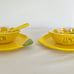 Free Shipping Rae Dunn Lemon Dessert Set, Plate/ Bowl/ Spoon, Lot of 2