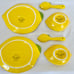 Free Shipping Rae Dunn Lemon Dessert Set, Plate/ Bowl/ Spoon, Lot of 2