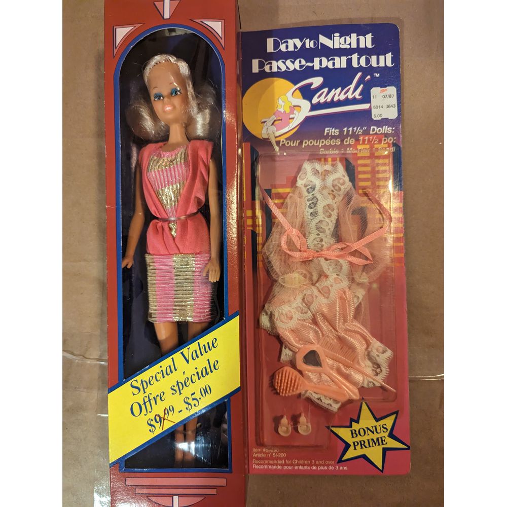 Sandi Doll by Totsy - Day to Night Passe~partout 1987 Dress Pink Nightgown Pink