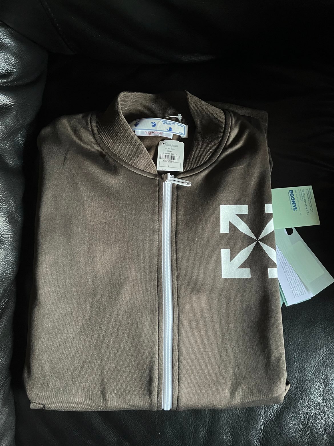 Off-White Off White Single Arrow Slim Track Top Black/white