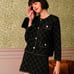 The Argyle Cardigan And Mini Skirt Set (S SIZE ONLY)