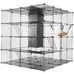 Cat Cage with Storage Cube DIY Indoor Catio Cat Enclosures Metal Cat PlaypenMr.