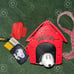 Peanuts Snoopy Figural Doghouse Crossbody Bag & wristlet keychain set