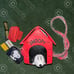 Peanuts Snoopy Figural Doghouse Crossbody Bag & wristlet keychain set