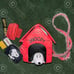 Peanuts Snoopy Figural Doghouse Crossbody Bag & wristlet keychain set