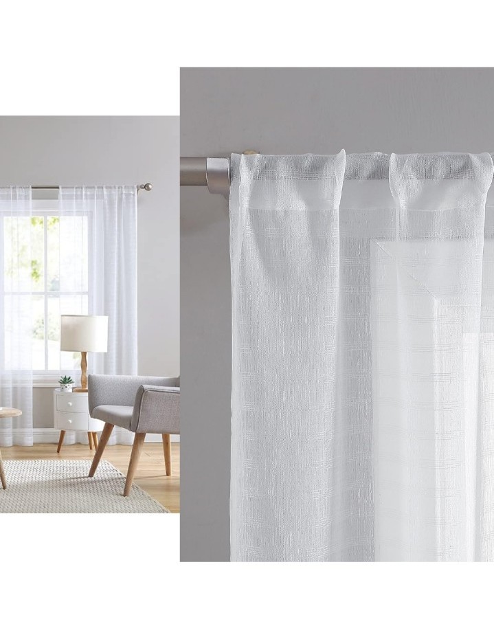 Astorria Laura Ashley Rod Panel Shear Curtains(4)
