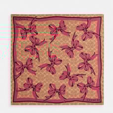 Coach Signature Bow Print Silk Bandana CZ527