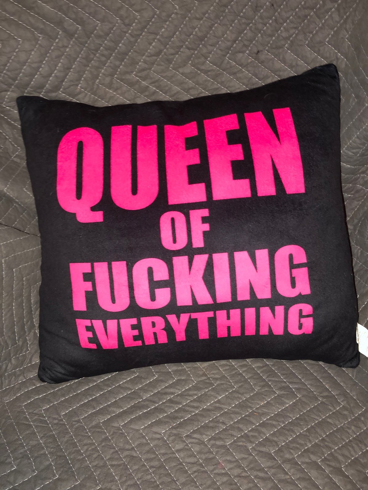 Explicit queen decorative pillow