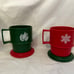 NOS Tupperware Cocoa Mugs with Coasters