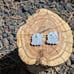 Navajo Jewelry Kachina Headdress Shaped Earrings Turquoise Native American***