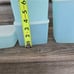 Vintage Tupperware set of 5 various sizes with lids. Pastel blue 1960's