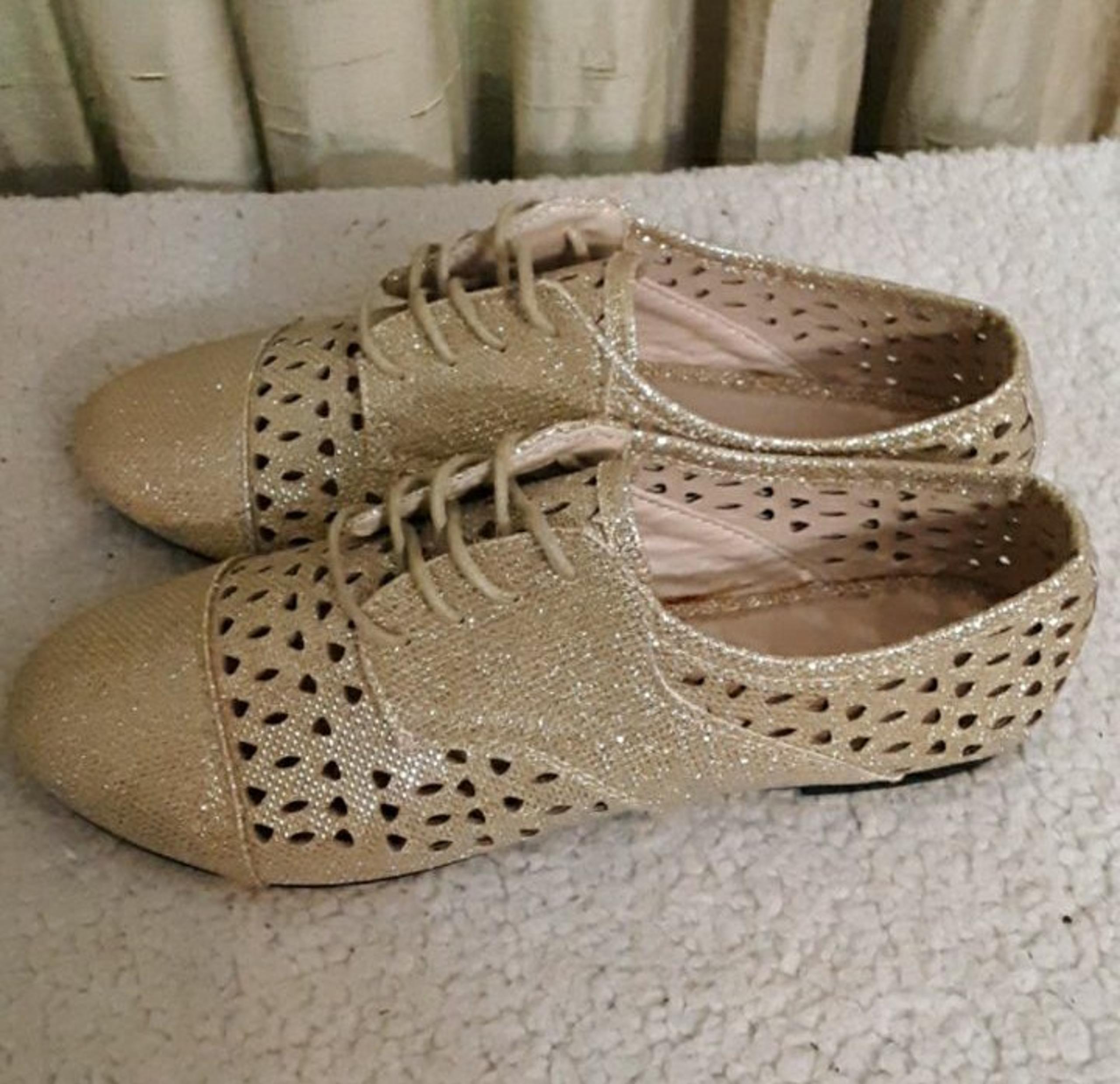 Bamboo Gold Flat Oxfords 8