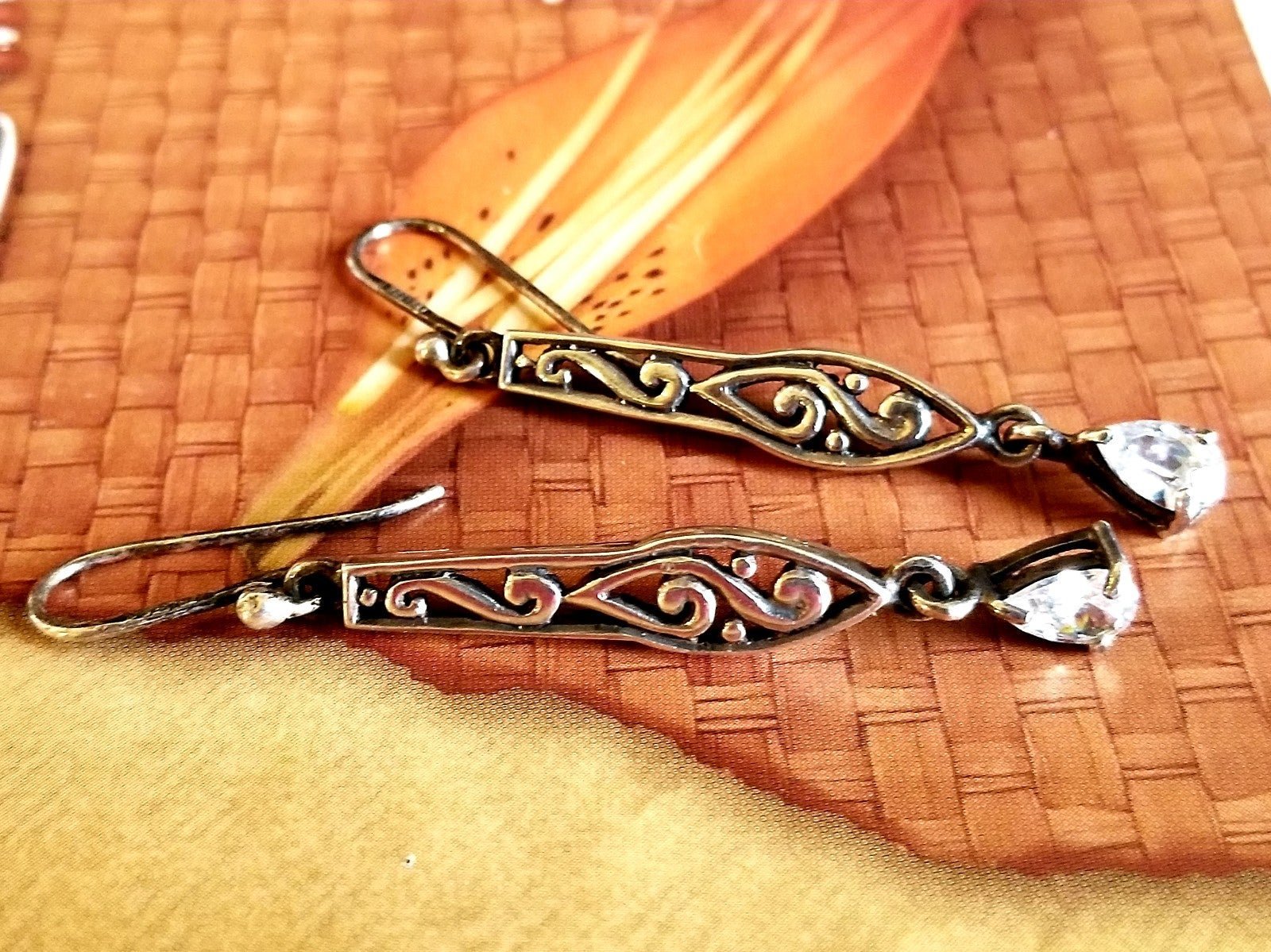 Rare Silpada Sterling Silver & Zirconia Earrings