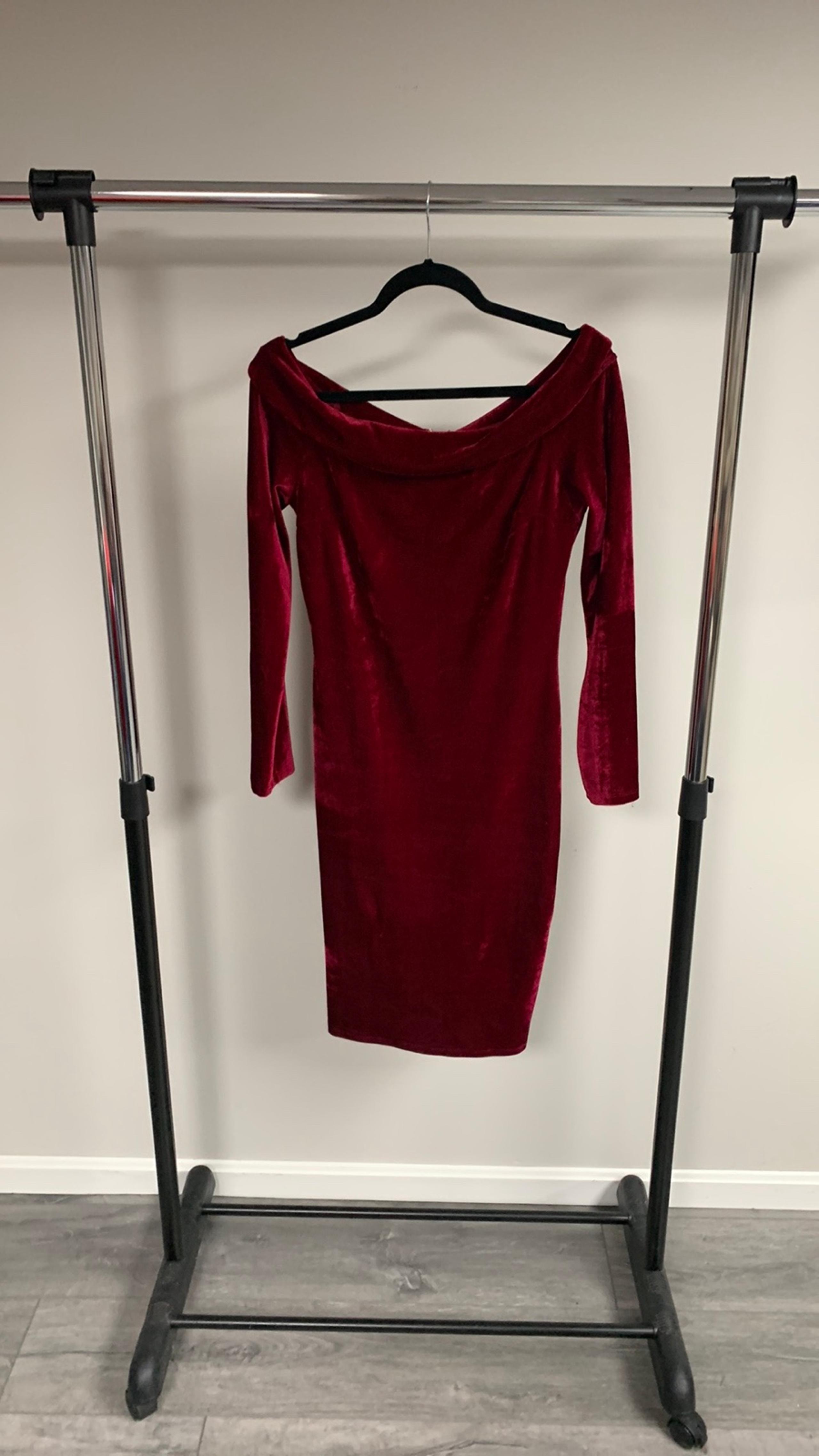 Iris Velvet Drape-Collar Dress Size L