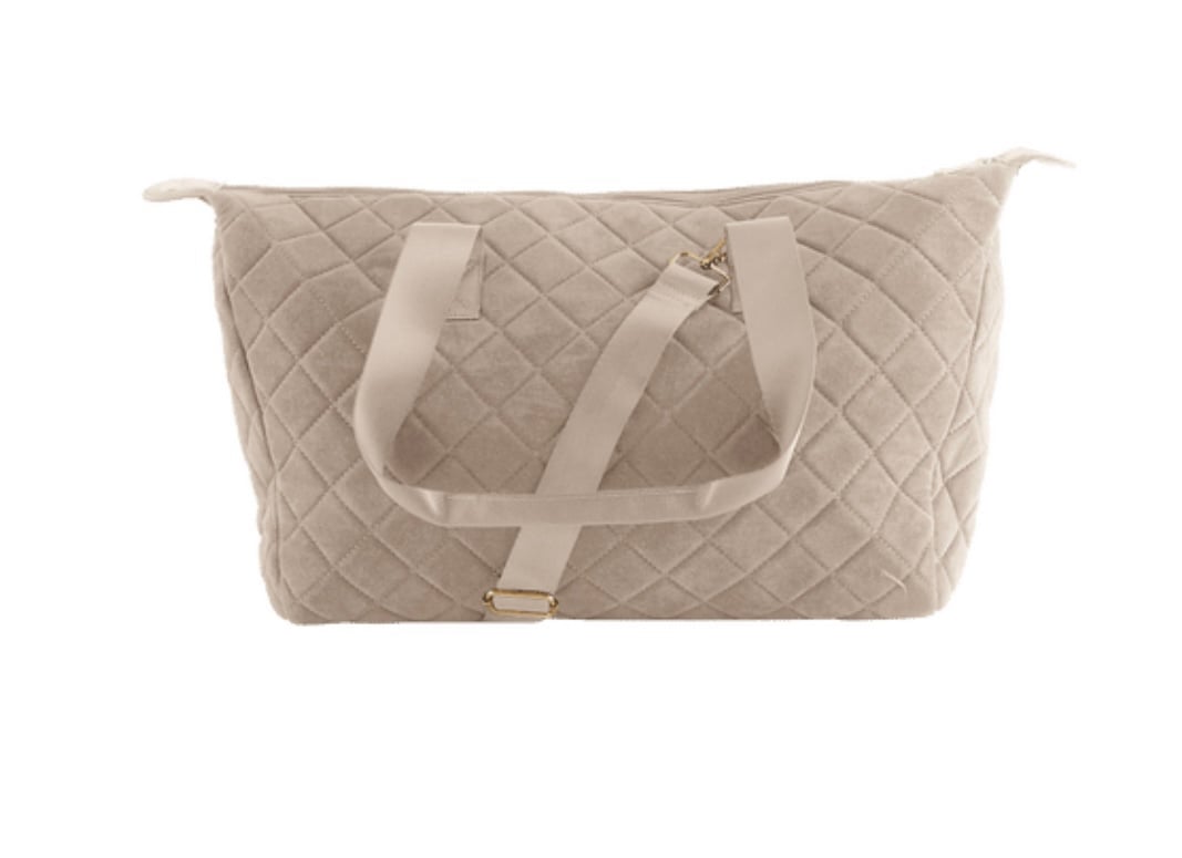 SUMMER & ROSE Lillian Velvet Quilted Duffel