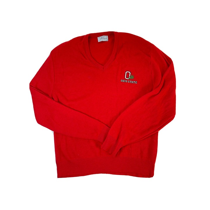Vintage Mens XL Ohio State Buckeyes Stitched Lightweight Sweater Red USA
