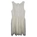 Sundance Women's Ivory Mesh Embroidered Tank Sun Dress Size 8 Sleeveless Lined