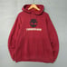 Vintage Timberland Faded Red Drawstring Hoodie XL
