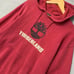 Vintage Timberland Faded Red Drawstring Hoodie XL