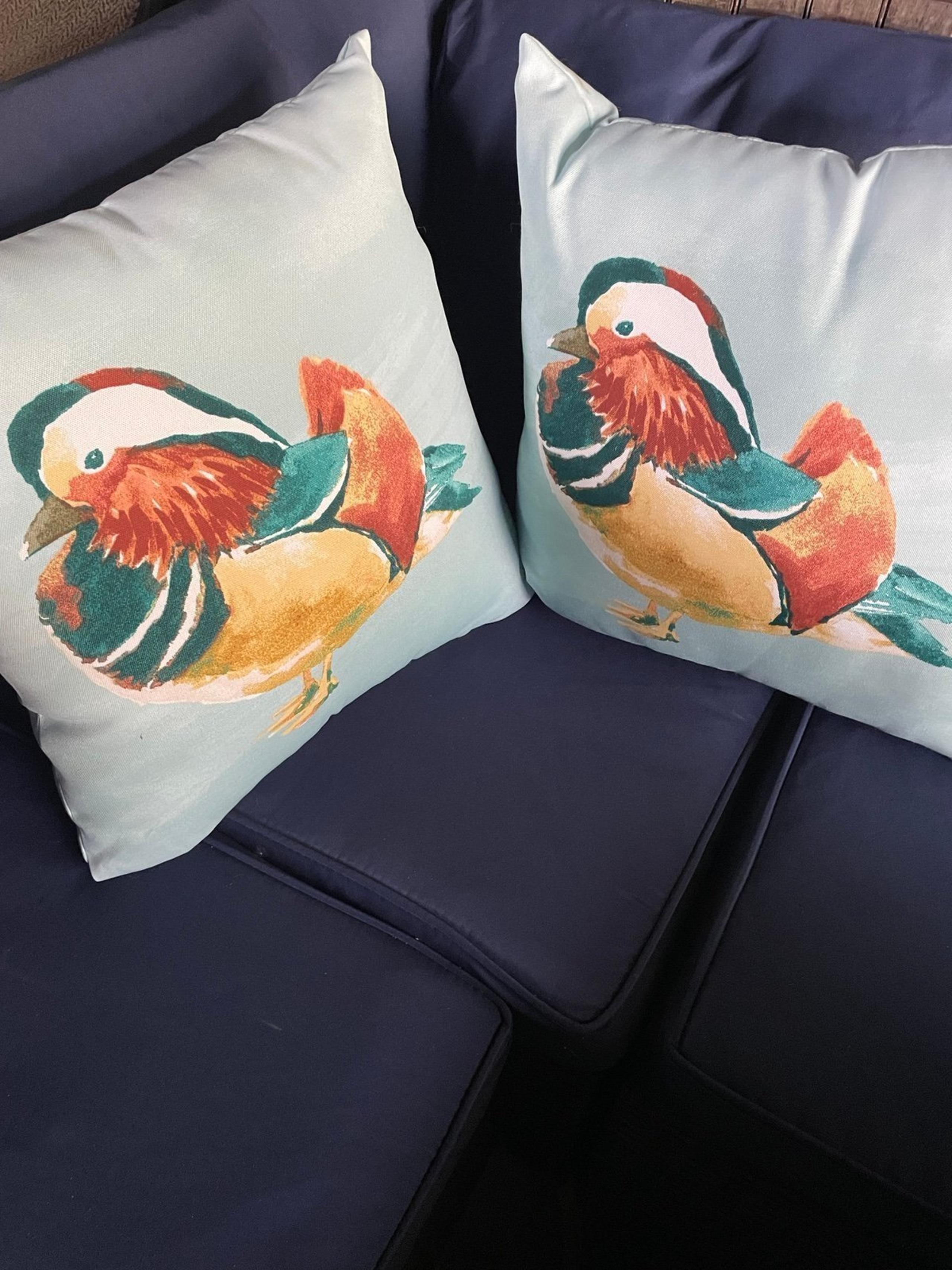 Bundled lot- Throw pillows NWT set of 2 Mandarin Duck design