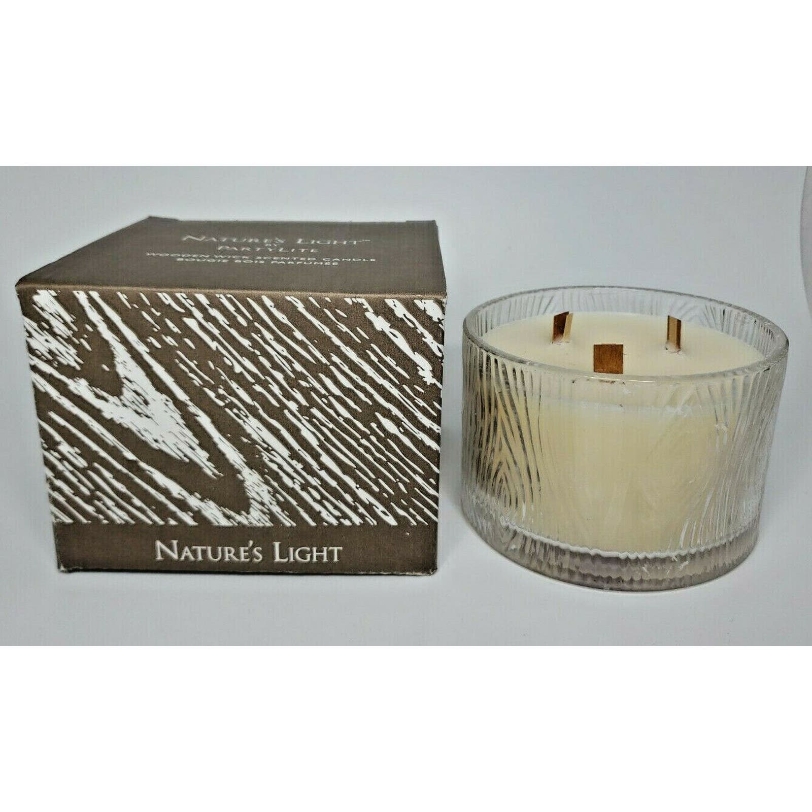 Partylite Natures Light Crackling Wooden 3 Wick Jar New St. Moritz P2G/G47718