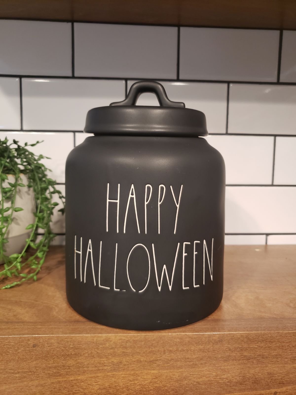 Rae Dunn Happy Halloween Chubby Canister