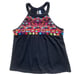 THML NWT Black Embroidered Tassels Boho Halter Top Size Small