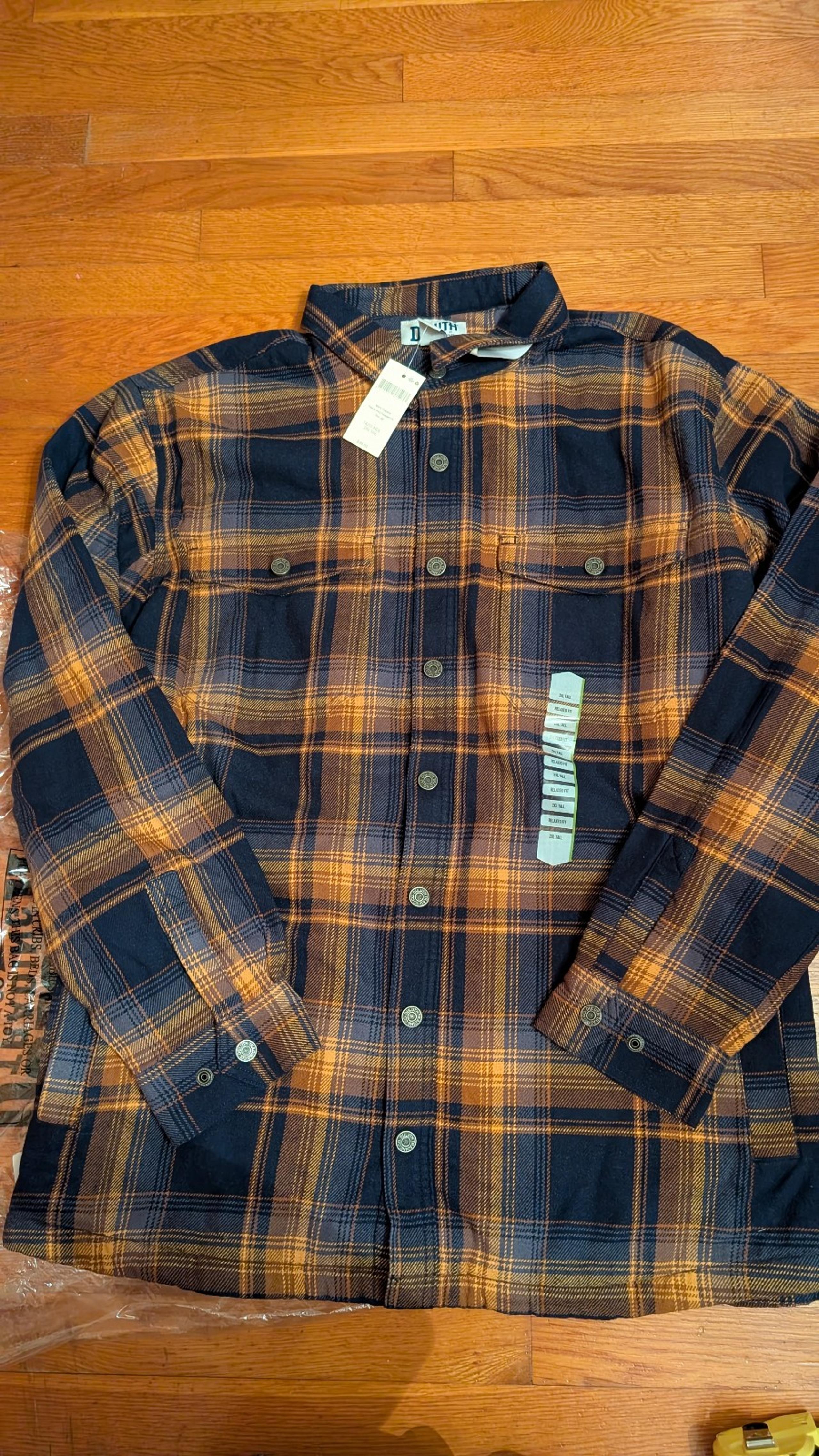 New Duluth Men's Fleece Lined Flapjack Shirt Size 2XL Tall
