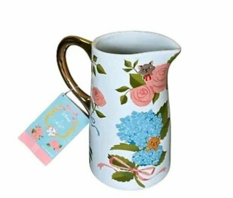 Disney Parks 2023 Floral Aristocats Pitcher Ann Shen Brand New With Tags