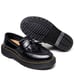 Dr. Martens black platform loafers with fringe, size 23cm.