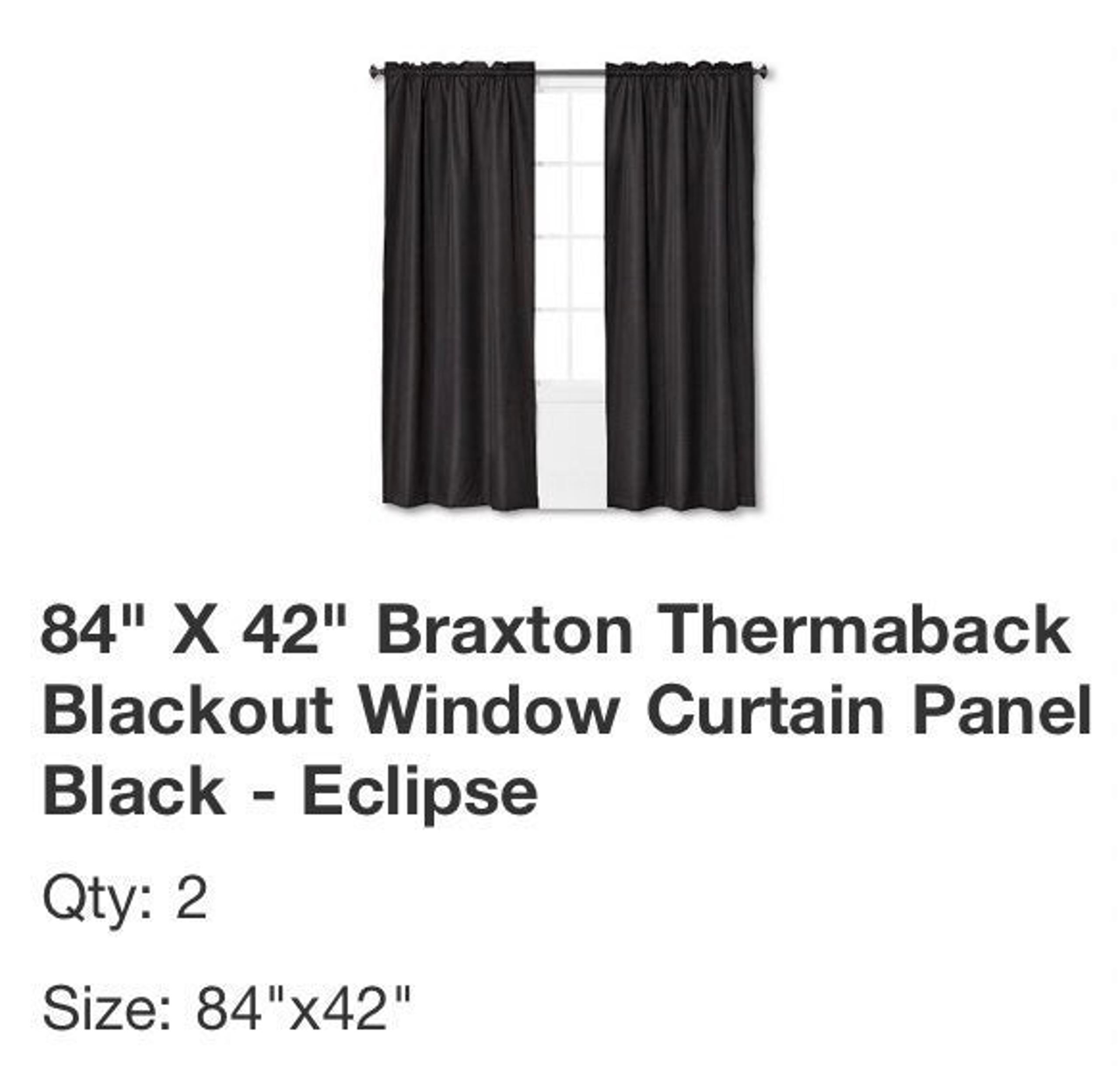 Thermaback Blackout Curtains (2 panel)
