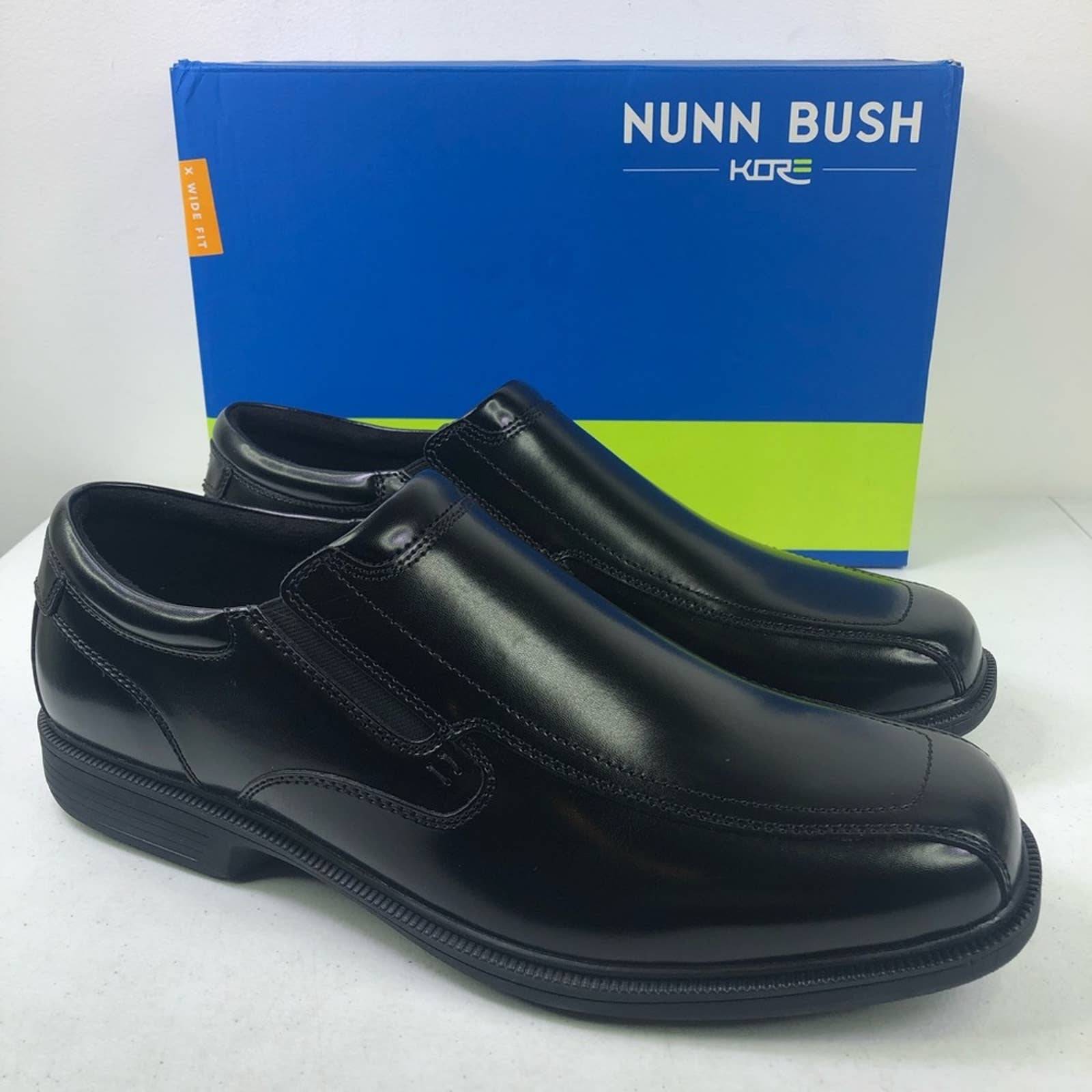 Nunn Bush Kore Bleeker Street Black Leather Loafer Shoes 14XW