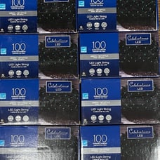 NIB Celebrations LED green light string set of 8