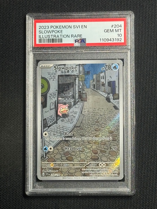 PSA 10 Slowpoke Illustration Rare #204 Scarlet and Violet Base Set Pokemon Card