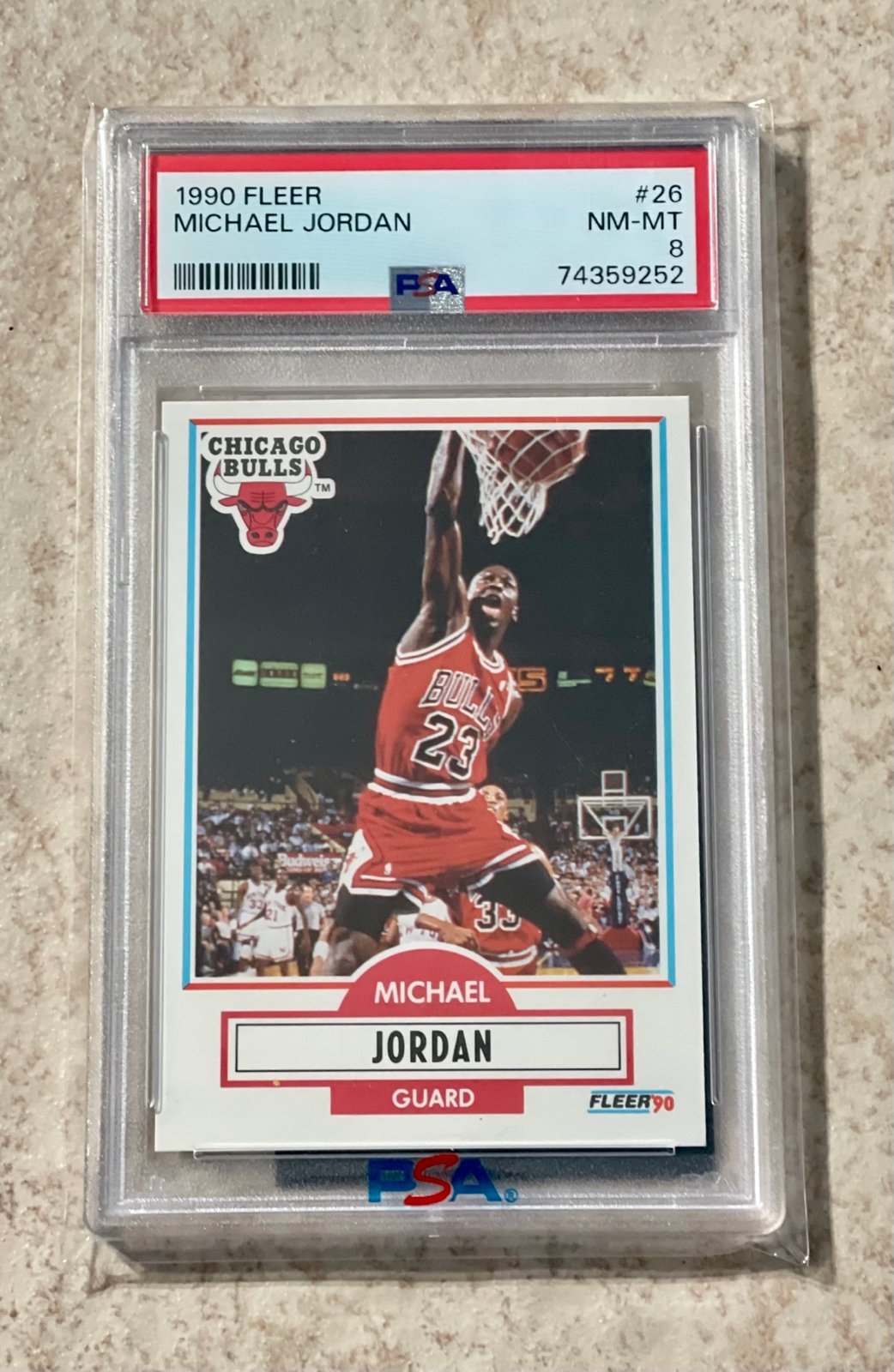 1990-91 Fleer Michael Jordan #26 PSA 8