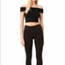 French Connection Odelia Off Shoulder Crop Top, Black, Size Medium, NWT