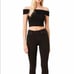 French Connection Odelia Off Shoulder Crop Top, Black, Size Medium, NWT