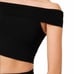 French Connection Odelia Off Shoulder Crop Top, Black, Size Medium, NWT
