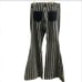 GRACE in LA High Waist Flare Leg Striped Bell Bottom Jeans 31