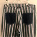 GRACE in LA High Waist Flare Leg Striped Bell Bottom Jeans 31