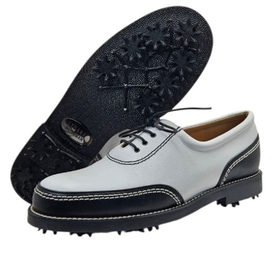 Stuart Weitzman Golf Shoes Womens Size 8 White Calf Black Manchuria Gore-Tex