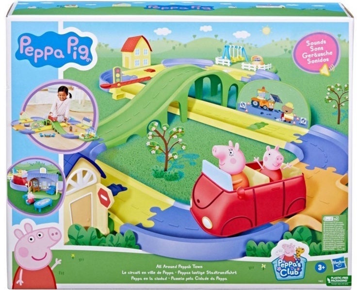 Peppa Pig All Around Peppa's Town Set with Ajustable Track