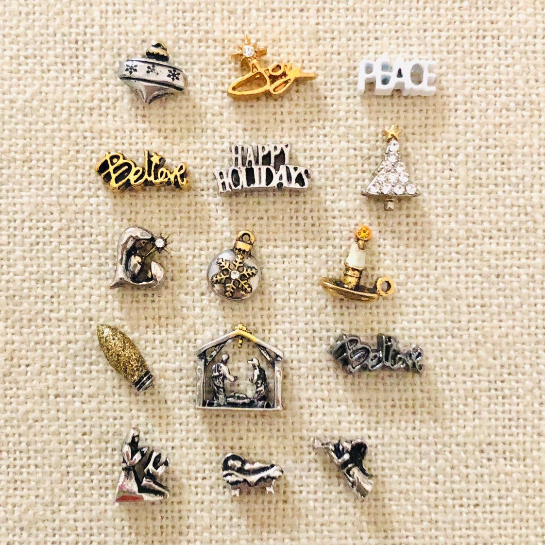Origami Owl Silver & Gold Christmas